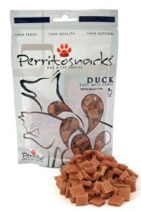 Perrito snacks Duck Soft Meat Cubes pro psy a kočky50g