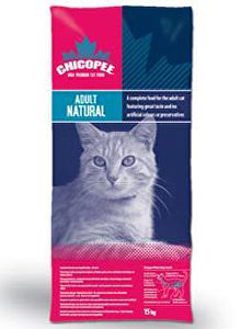 Chicopee kočka Dry Adult Natural 15kg