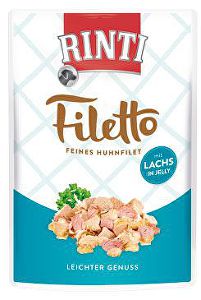 Rinti Dog kapsai Filetto kuře+losos v želé 100g