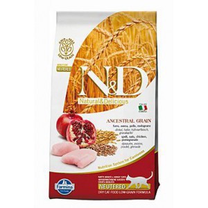 N&D Grain Free CAT Neutered Chicken&Pomegranate 300g