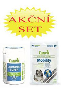 Canvit Chondro Super pro psy 230g+Canvit Snack Mobilit