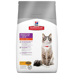 Hill's Feline Dry Sensitive Stomach Skin s kuřete 1,5kg