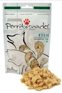 Perrito snacks Fish soft meat cubes pro psy a kočky50g
