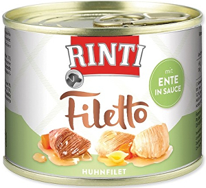 Rinti Dog Filetto konzerva kuře+kachna ve šťávě 210g