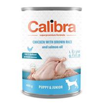Calibra Dog  konz.Junior kuře s hnědou rýží 400g
