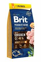 Brit Premium Dog by Nature Adult M 15kg + 3kg akce