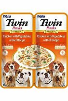 Levně Churu Dog Twin Packs Chick & Veg.&Beef in Broth 80g