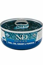 N&D CAT OCEAN Adult Tuna & Cod & Shrimp & Pumpkin 70g 1 + 1 zdarma