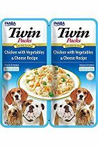 Levně Churu Dog Twin Packs Chick & Veg.&Cheese in Broth 80g