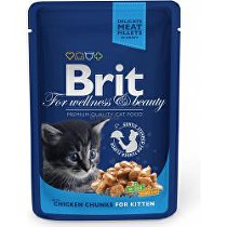 Brit Premium Cat kapsa Chicken Chunks for Kitten 100g + Množstevní sleva
