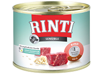 Rinti Dog Sensible konzerva hovězí+rýže 185g + Množstevní sleva