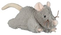 Hračka kočka Myš šedá plyšová robustní 15cm TR 1ks