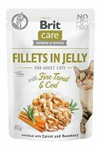 Brit Care Cat Fillets in Jelly with Trout&Cod 85g + Množstevní sleva