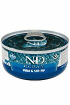 N&D CAT OCEAN Adult Tuna & Shrimp 70g 1 + 1 zdarma