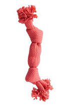 Levně Hračka pes BUSTER Pískací lano, růžová, 35 cm, M