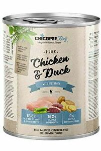 Chicopee Dog konz. Junior Pure Chicken&Duck 800g