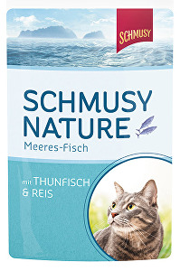 Schmusy Cat kapsa Fish tuňák+rýže 100g
