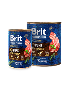 Brit Premium Dog by Nature  konz Pork & Trachea 400g