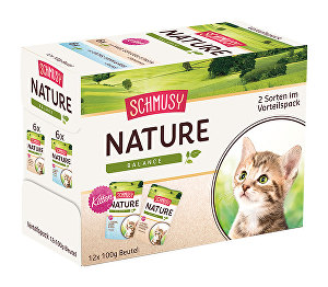 Schmusy Cat Nature Kitten kapsa 2x6x100g multipack+šťá