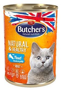 Butcher's Cat Natur.&Healthy kousky pstruha v želé400g