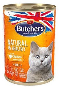 Butcher's Cat Natur.&Healthy kousky kuřete v želé 400g