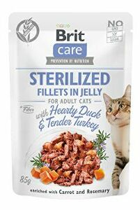 Brit Care Cat Fillets in Jelly Steril Duck&Turkey 85g