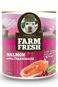 Farm Fresh Dog Salmon with Cranberries konzerva 375g
