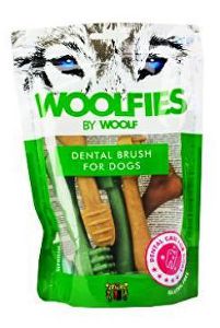 Pochoutka dentální Woolfies Dental Brush M 200g