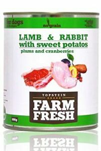 Farm Fresh Dog Lamb&Rabbit+Sw.Potatoes&Plum konze 800g