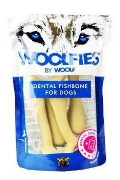 Pochoutka dentální Woolfies Dental Fishbone M 200g + Množstevní sleva