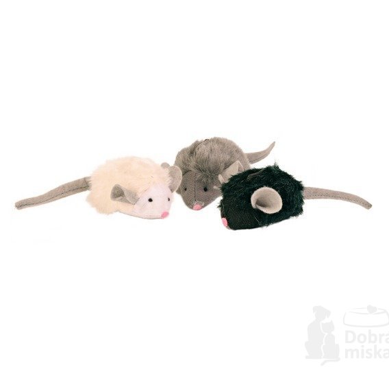 Hračka kočka Myš mikročipová se zvukem catnip 6cm TR