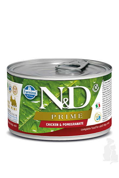 N&D DOG PRIME Adult Chicken & Pomegranate Mini 140g 1+1 zdarma