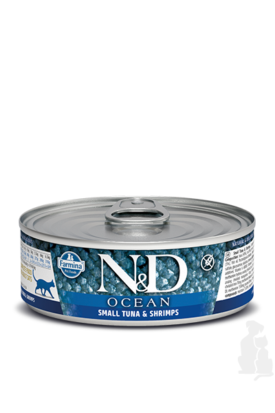 N&D CAT OCEAN Adult Tuna & Shrimps 80g 1+1 zdarma
