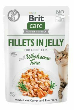 Brit Care Cat Fillets in Jelly with Wholesome Tuna 85g + Množstevní sleva