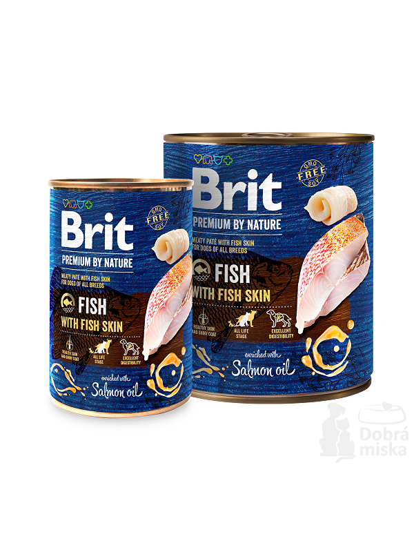 Brit Premium Dog by Nature  konz Fish & Fish Skin 400g + Množstevní sleva