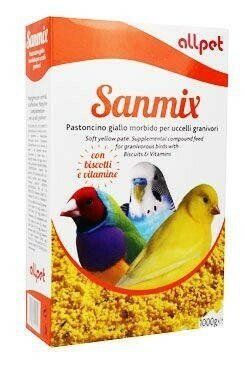 Krmivo pro Ptáky SANMIX, vlhké, vaječné 1kg krabička