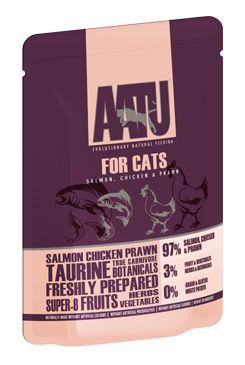 AATU Cat Salmon n Chicken n Prawn kaps. 85g 3+1 zdarma