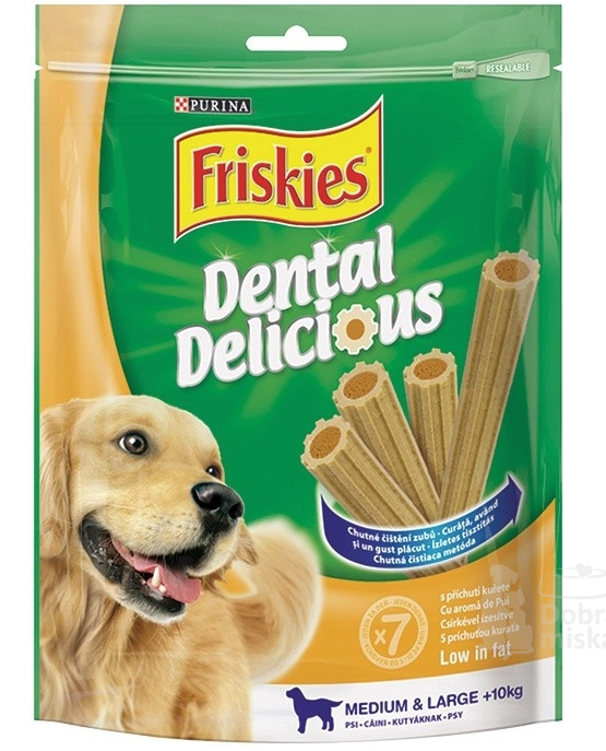 Friskies pochoutka pes DentalDelicious Med.&Large 200g + Množstevní sleva
