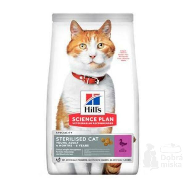 Hill's Fel. Dry SP Adult Young Steril. Cat Duck 10kg + Doprava zdarma