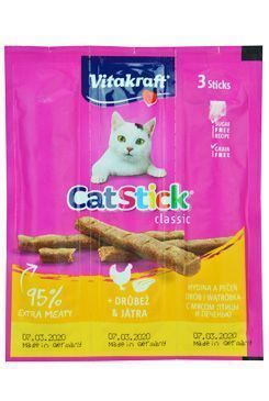 Vitakraft Cat pochoutka Stick Clasic Poultry/Liver 3ks + Množstevní sleva