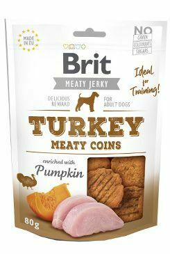 Brit Jerky Turkey Meaty Coins 80g + Množstevní sleva