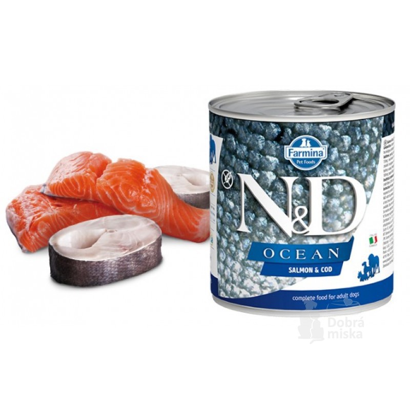 N&D DOG OCEAN Adult Salmon & Codfish 285g 1+1 zdarma