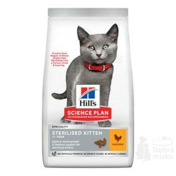 Hill's Fel. Dry SP Kitten Steril. Cat Chicken 1,5kg
