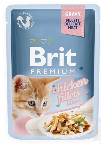 Brit Premium Cat D Fillets in Gravy for Kitten 85g + Množstevní sleva