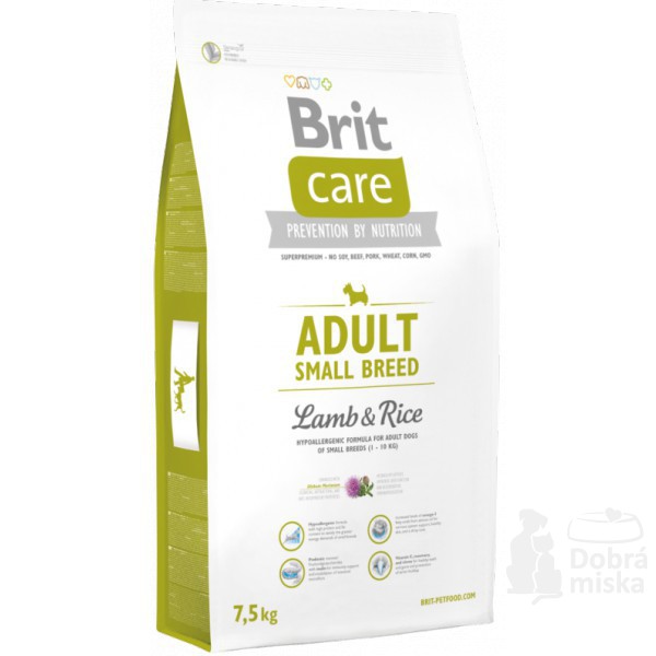 Brit Care Dog Adult Small Breed Lamb & Rice 7,5kg