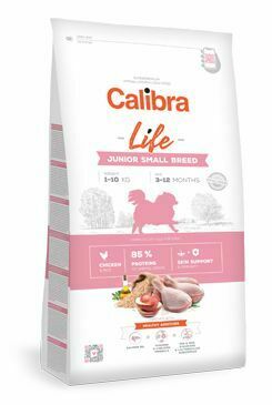 Calibra Dog Life Junior Small Breed Chicken 6kg + malé balení zdarma