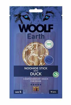 Woolf pochoutka Earth NOOHIDE S Duck 90g + Množstevní sleva